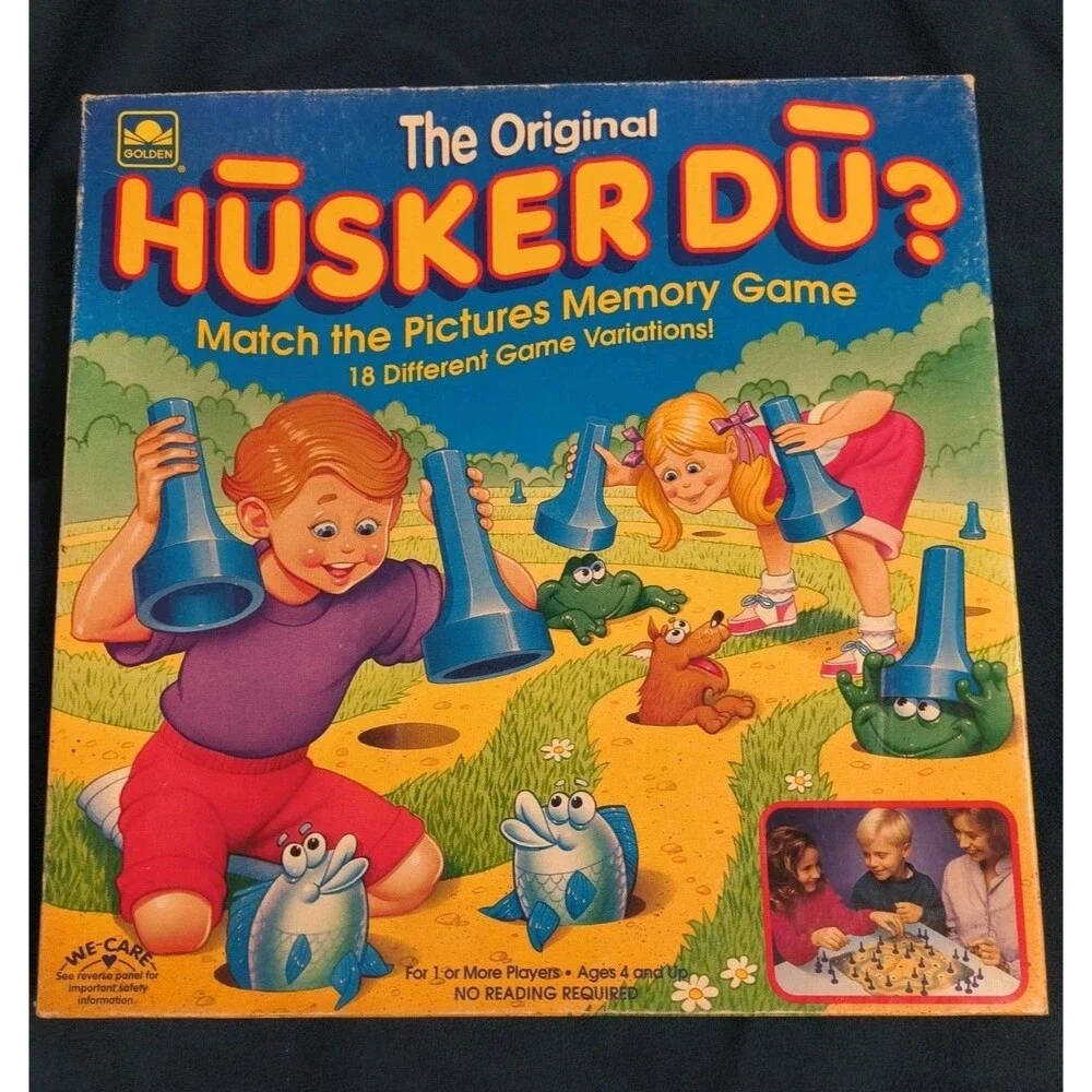 1993 The Original Husker Du Matching Board Game By Golden 100% Complete